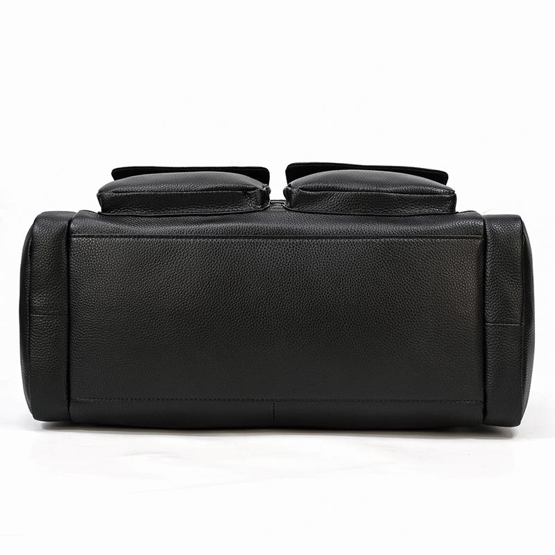 Schwarze Leder-Reisetasche 23L – Vintage