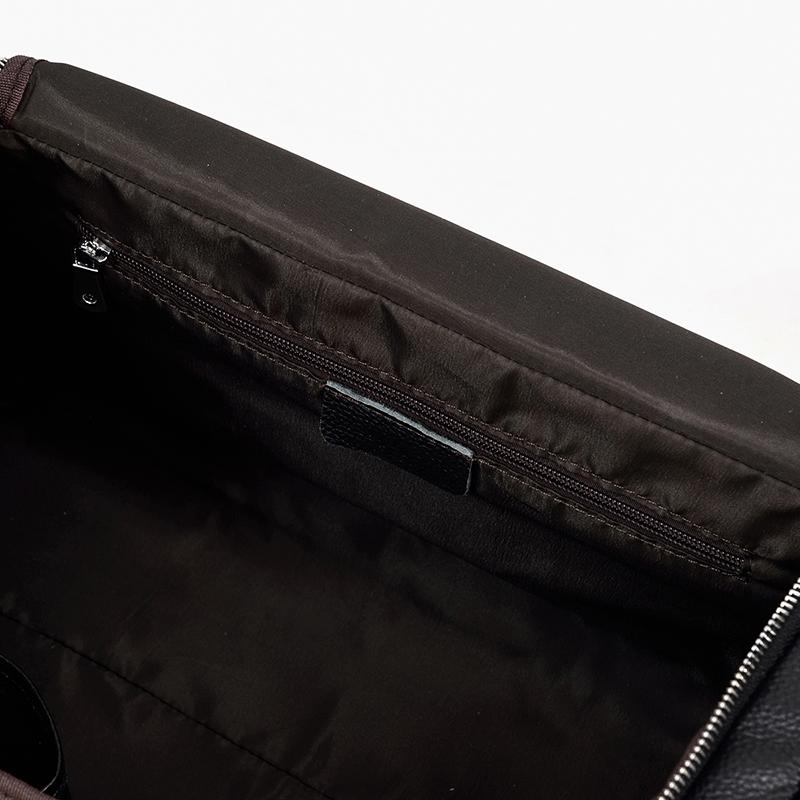 Schwarze Leder-Reisetasche 23L – Vintage