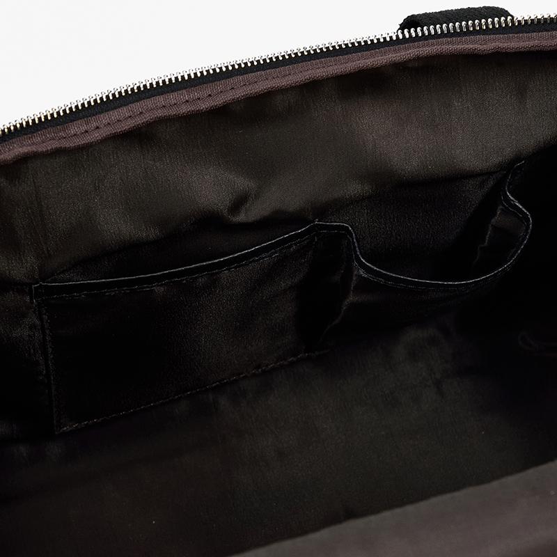 Schwarze Leder-Reisetasche 23L – Vintage
