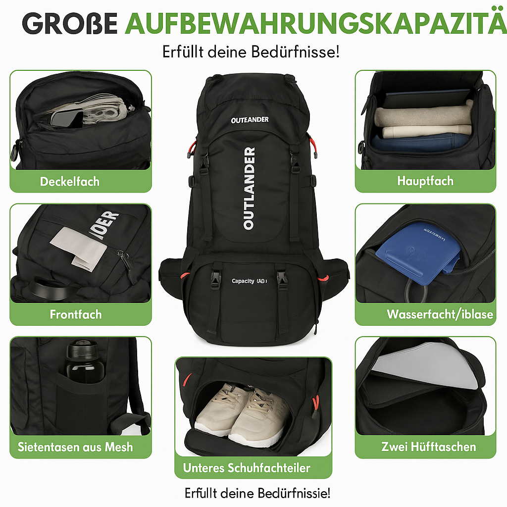 60L Trekkingrucksack – Wasserdichter Outdoor-Rucksack von RucksackKönig