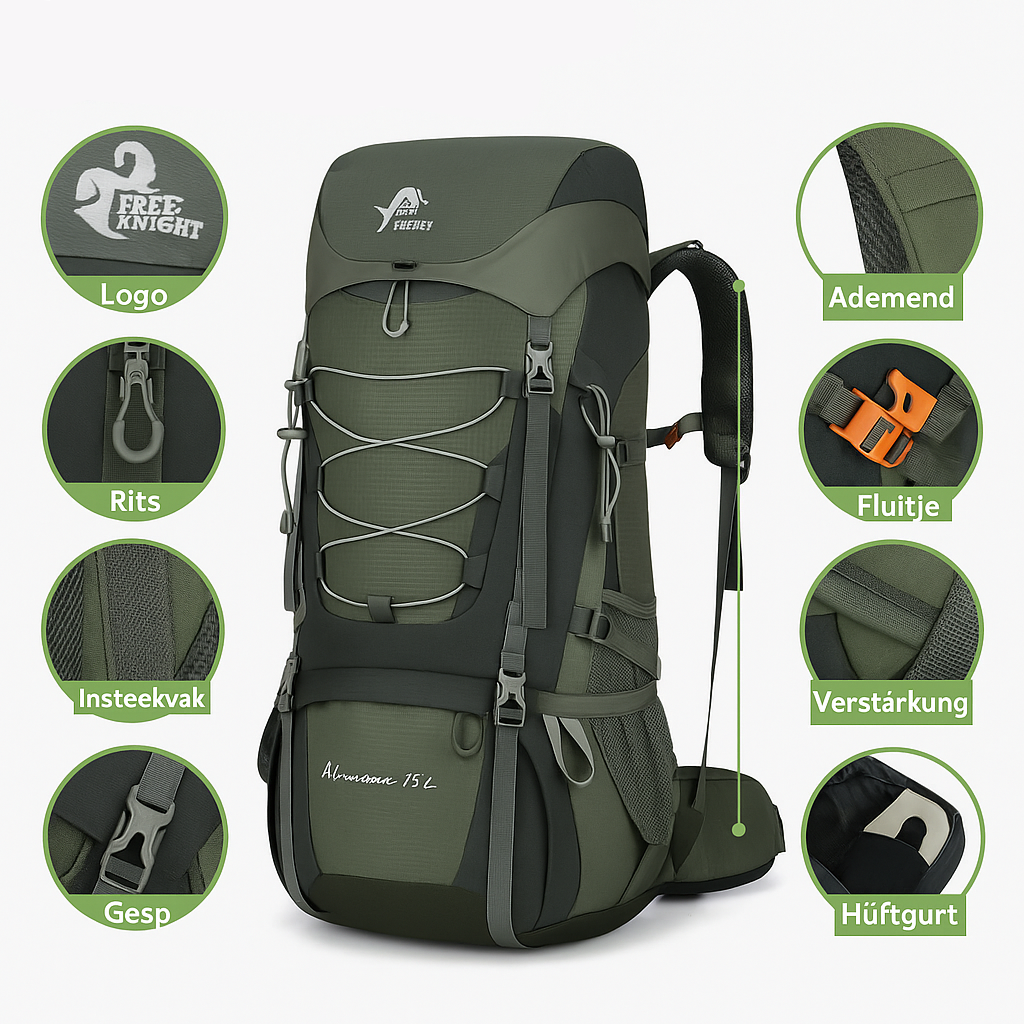 Wanderrucksack 75L – Ideal für Outdoor, Camping & Bergsteigen
