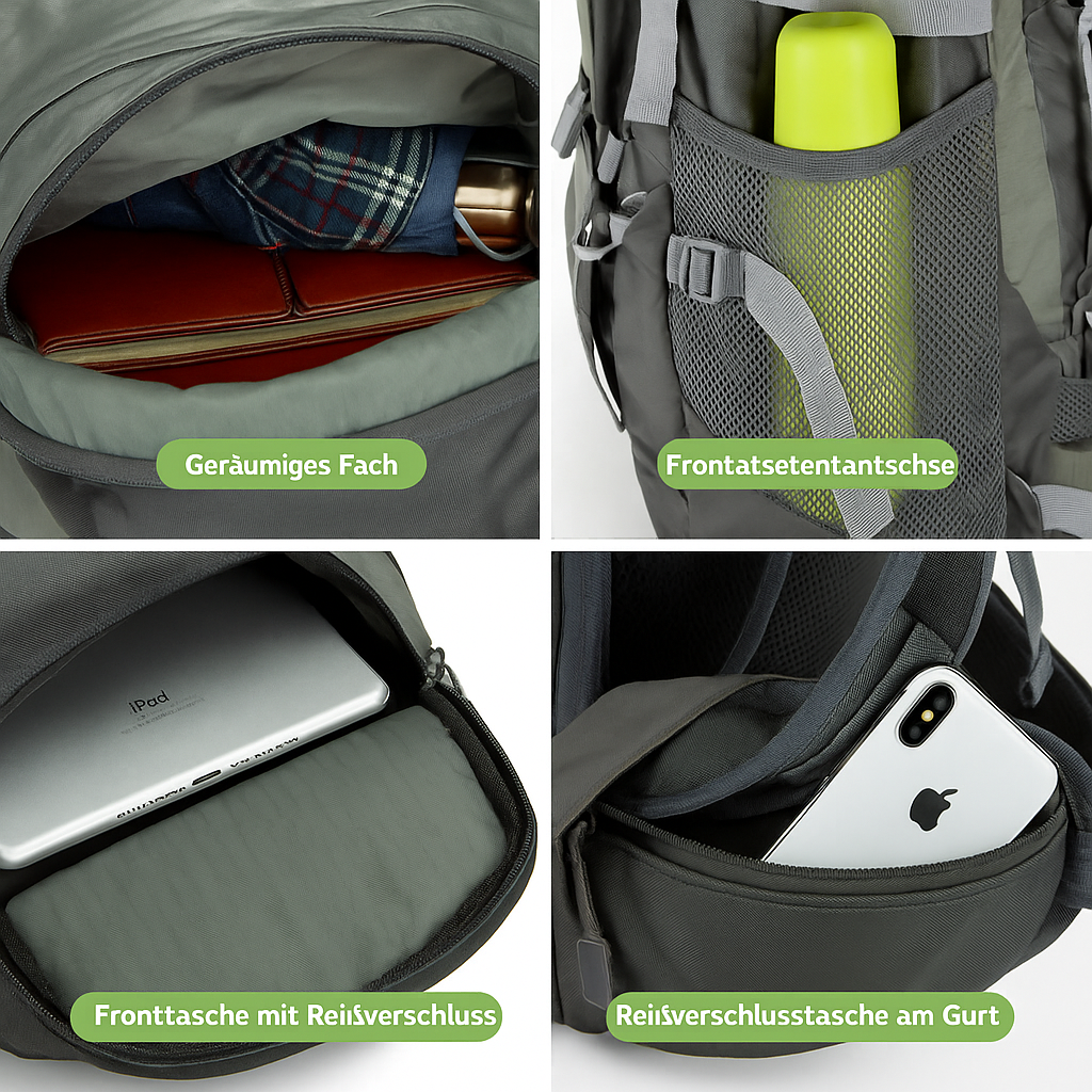 Wanderrucksack 75L – Ideal für Outdoor, Camping & Bergsteigen