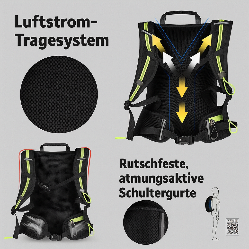 Ultraleichter Fahrradrucksack 16L – Leicht, wasserdicht & atmungsaktiv
