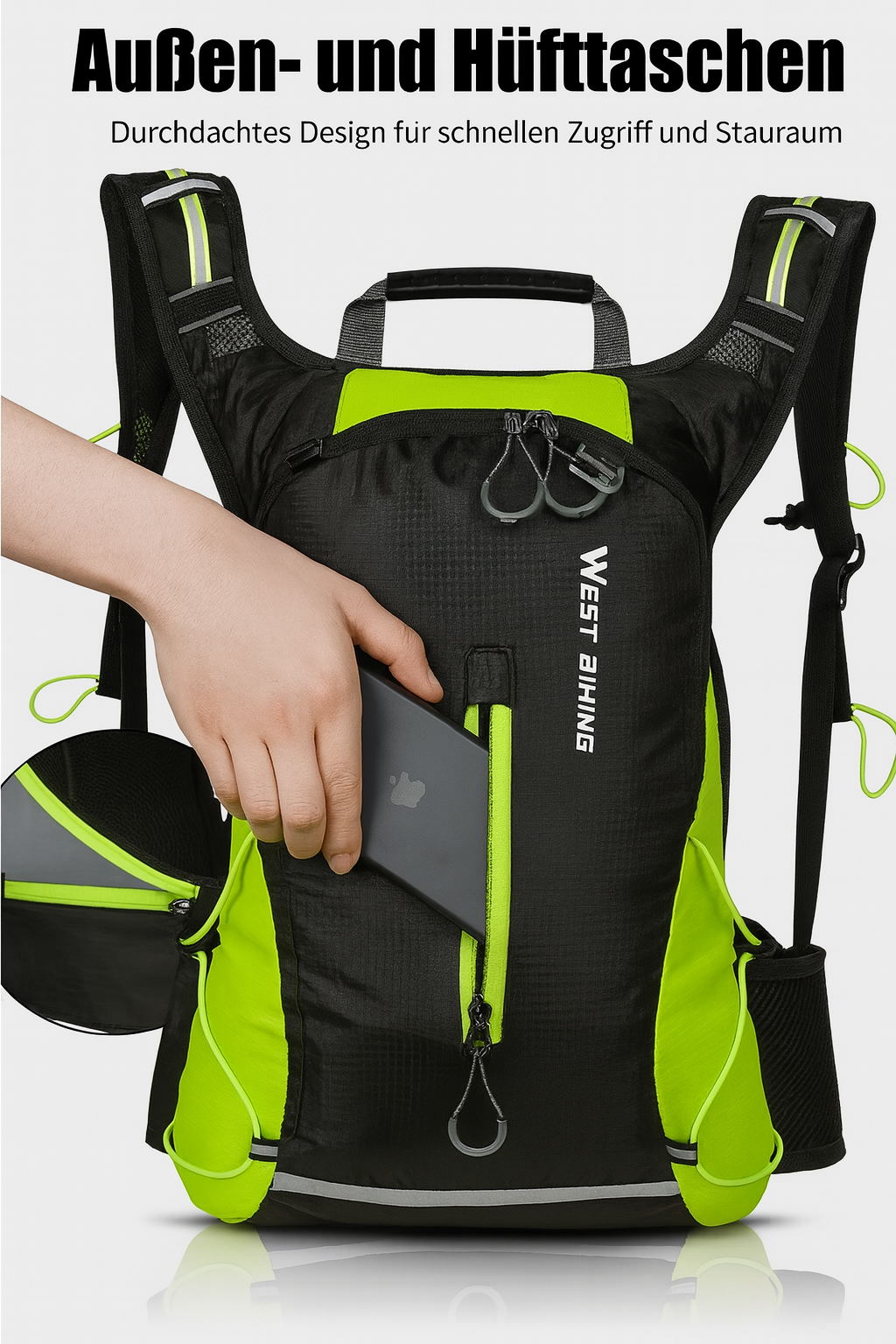 Ultraleichter Fahrradrucksack 16L – Leicht, wasserdicht & atmungsaktiv