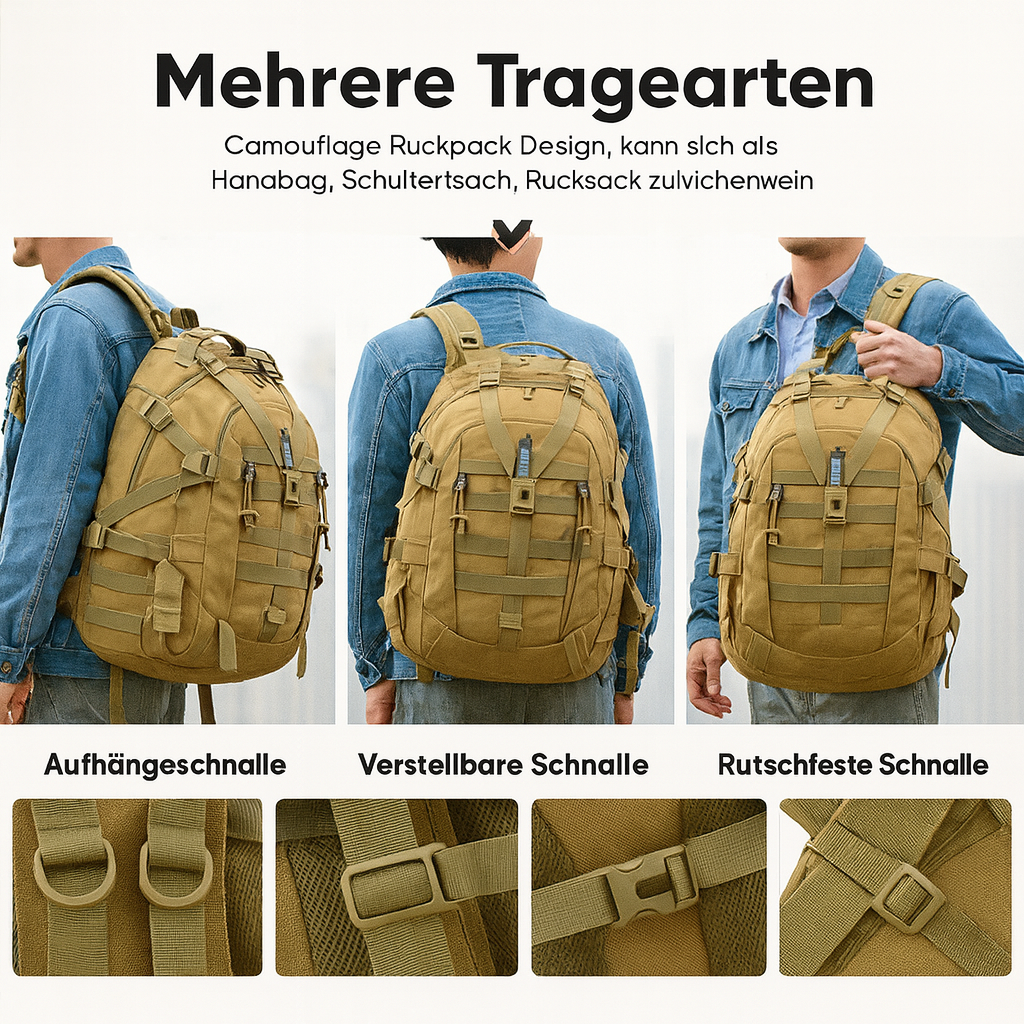 40L Taktischer Rucksack – Wasserdichter Militär-Rucksack für Outdoor-Abenteuer