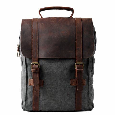 Vintage Rucksack aus Canvas & Leder – robust, stilvoll & funktional 15L