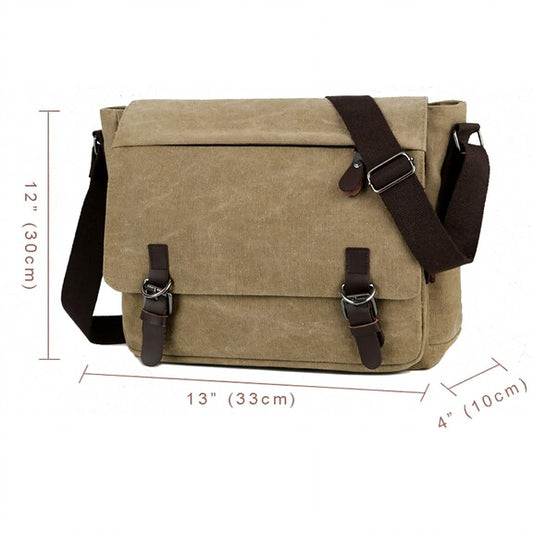 Canvas Messenger Bag Retro – Laptoptasche 14 Zoll