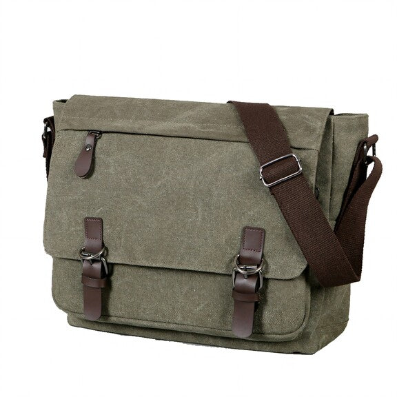 Canvas Messenger Bag Retro – Laptoptasche 14 Zoll