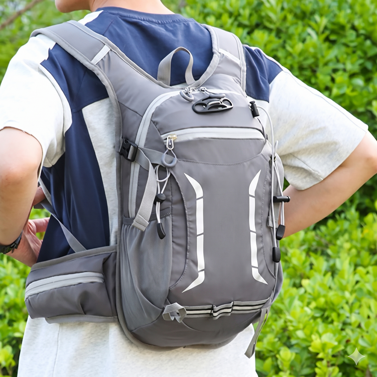 Fahrradrucksack 20L – Leicht mit Trinksystem & Reflektoren