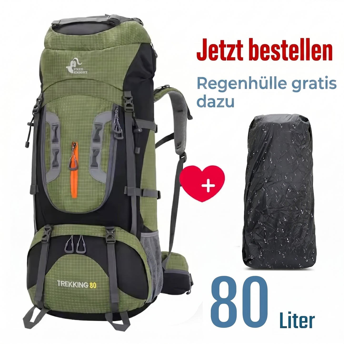 Trekkingrucksack 80L Expeditionslord – 3D-Lüftung & Schuhfach