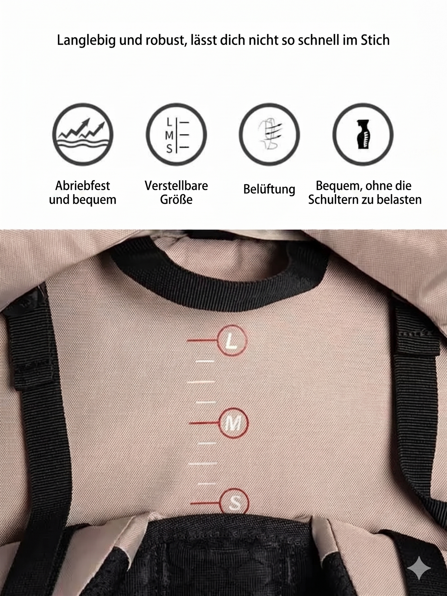 Wanderrucksack 50L Pfadfinder – Verstellbar, mit Regenhülle