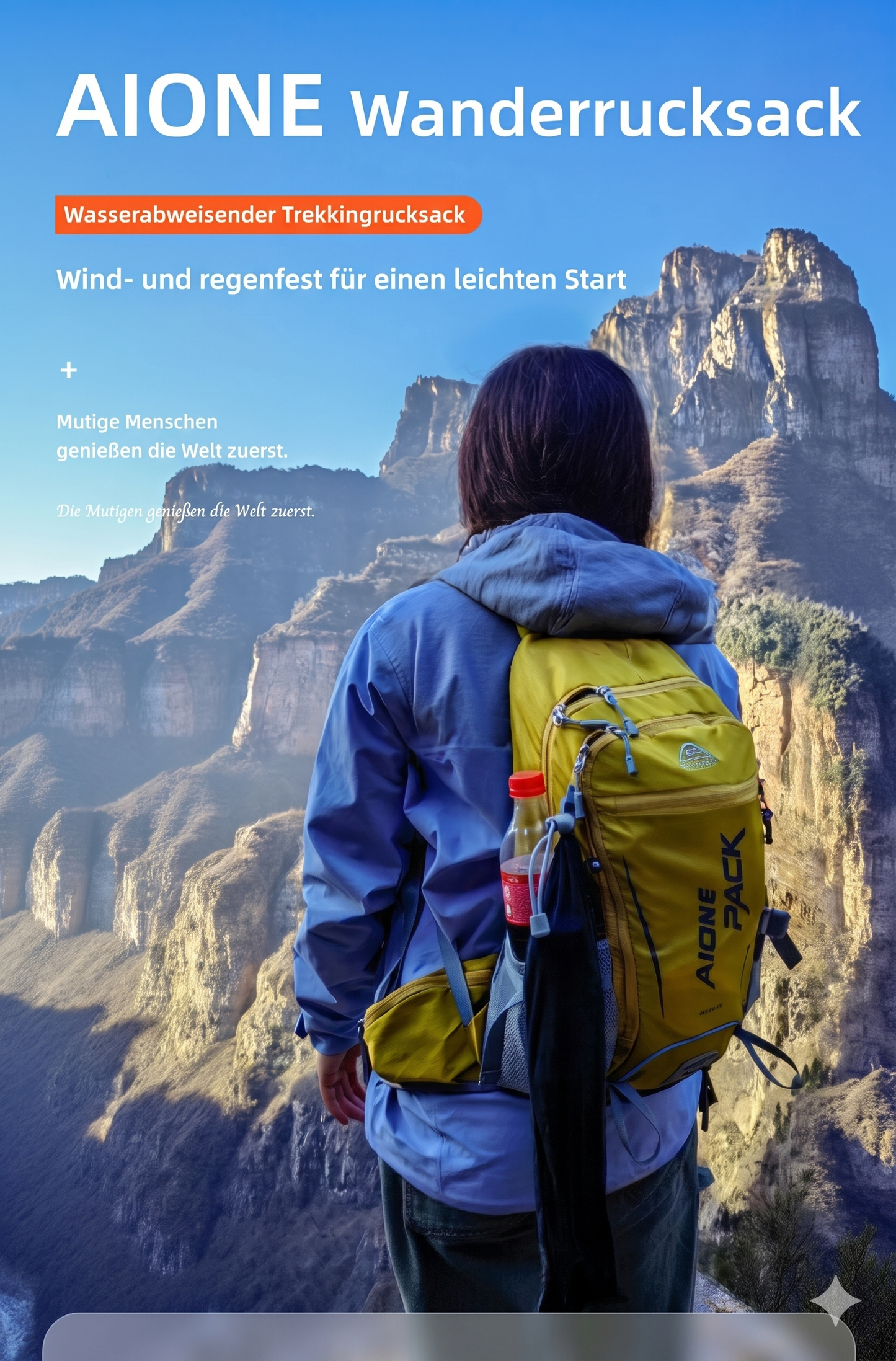 Wanderrucksack 25L wasserdicht – Leicht, atmungsaktiv & robust