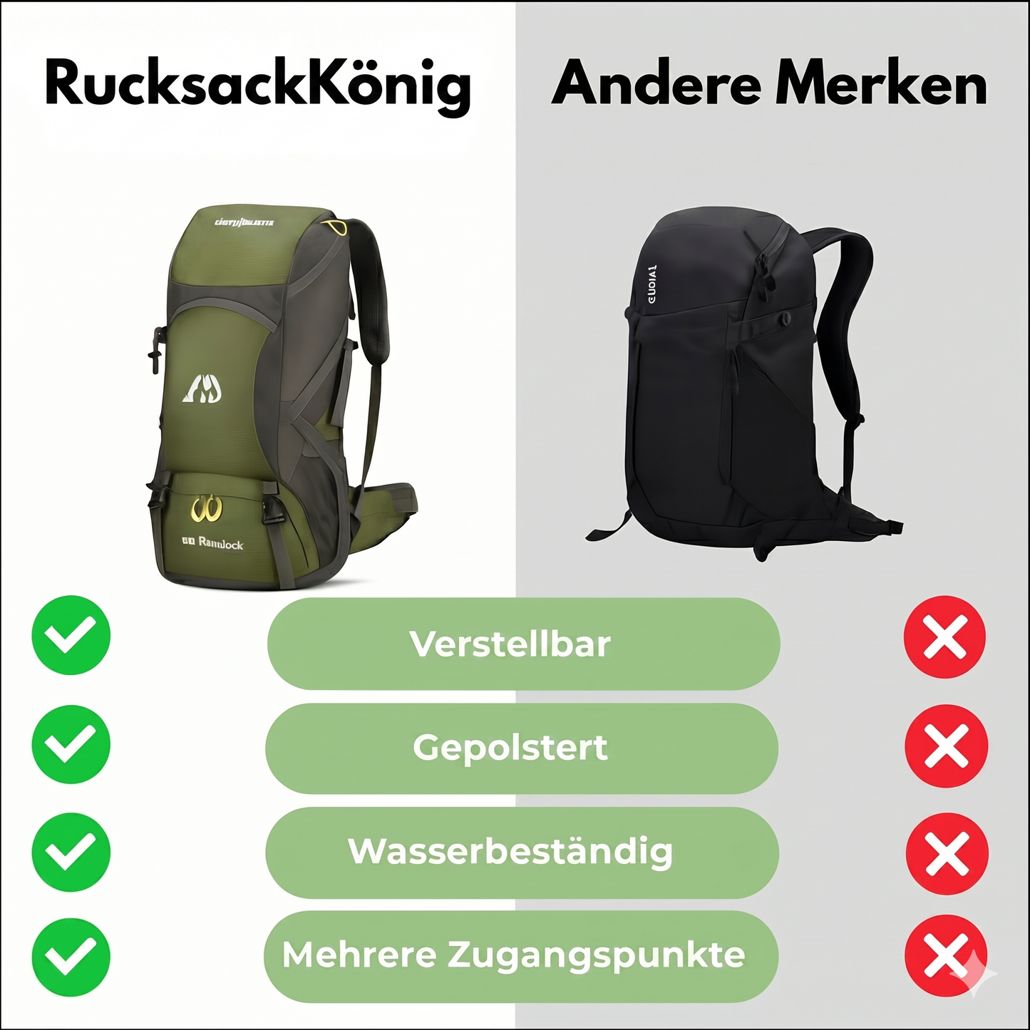 Wanderrucksack 50L – Komfortabler Rucksack für Outdoor-Abenteuer