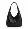 Braun-Schwarze Leder Handtasche – Zeitlos, Elegant & Mit Verstellbarem Schulterriemen