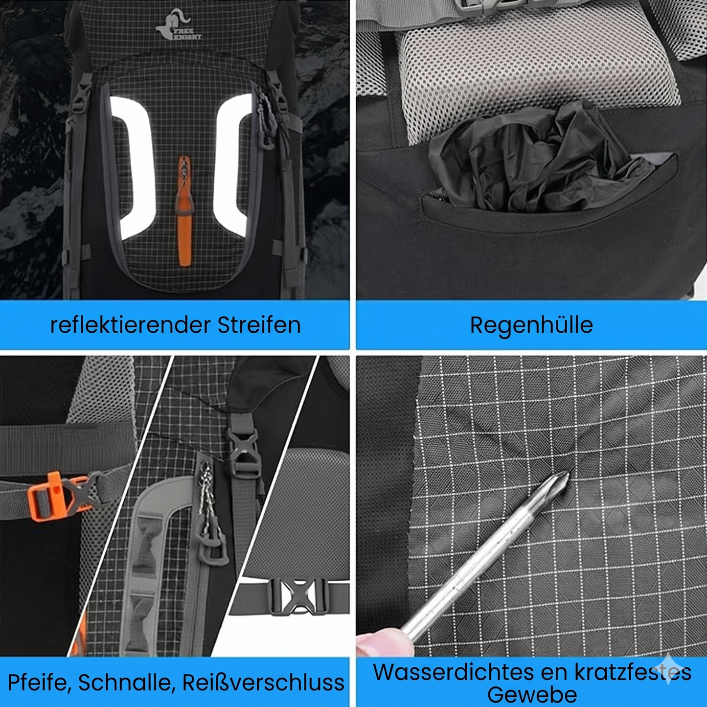 Trekkingrucksack 80L Expeditionslord – 3D-Lüftung & Schuhfach