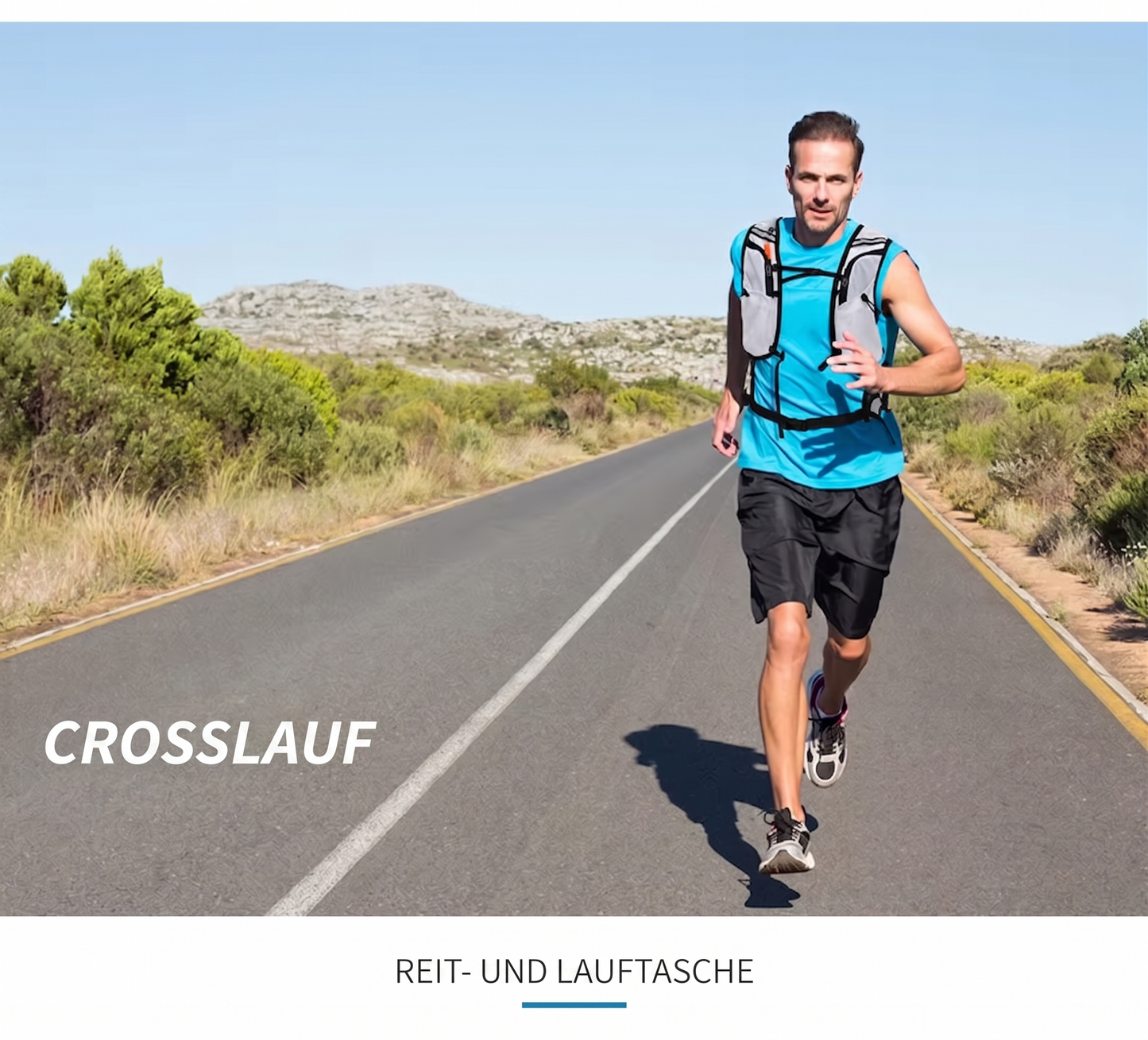 Lauf- & Fahrradrucksack 18L – Trinksystem & 360° Reflektoren