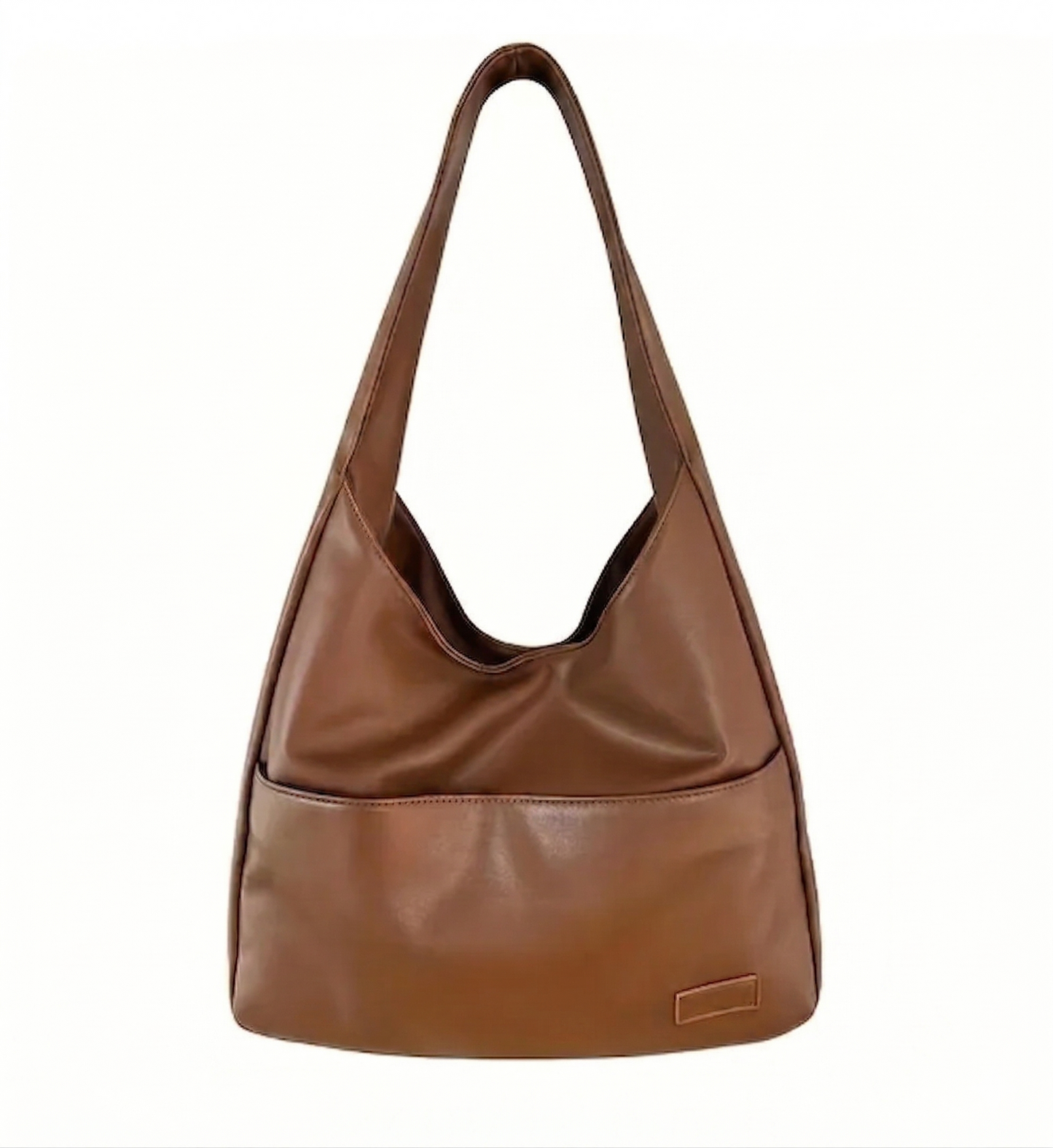 Braun-Schwarze Leder Handtasche – Zeitlos, Elegant & Mit Verstellbarem Schulterriemen