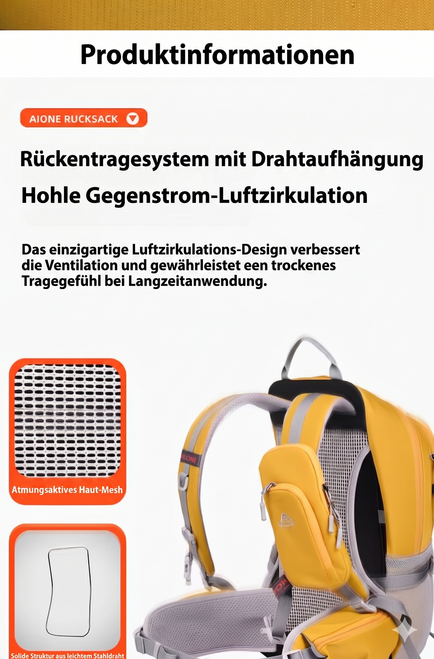 Wanderrucksack 25L wasserdicht – Leicht, atmungsaktiv & robust