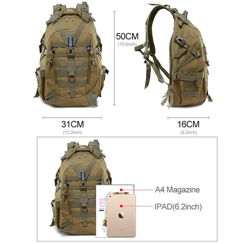 40L Taktischer Rucksack – Wasserdichter Militär-Rucksack für Outdoor-Abenteuer