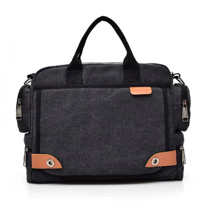 Canvas Umhängetasche Herren – Messenger Bag mit 15-Zoll Laptopfach