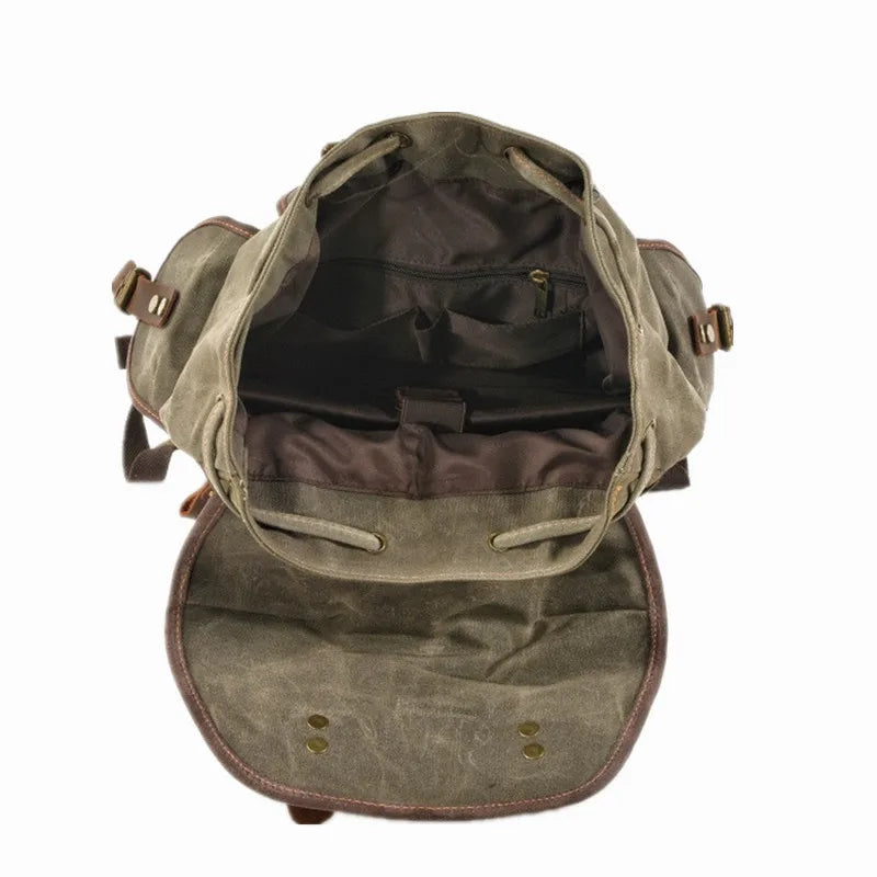 Vintage Rucksack Herren – Wasserdichter Canvas Rucksack mit Stil