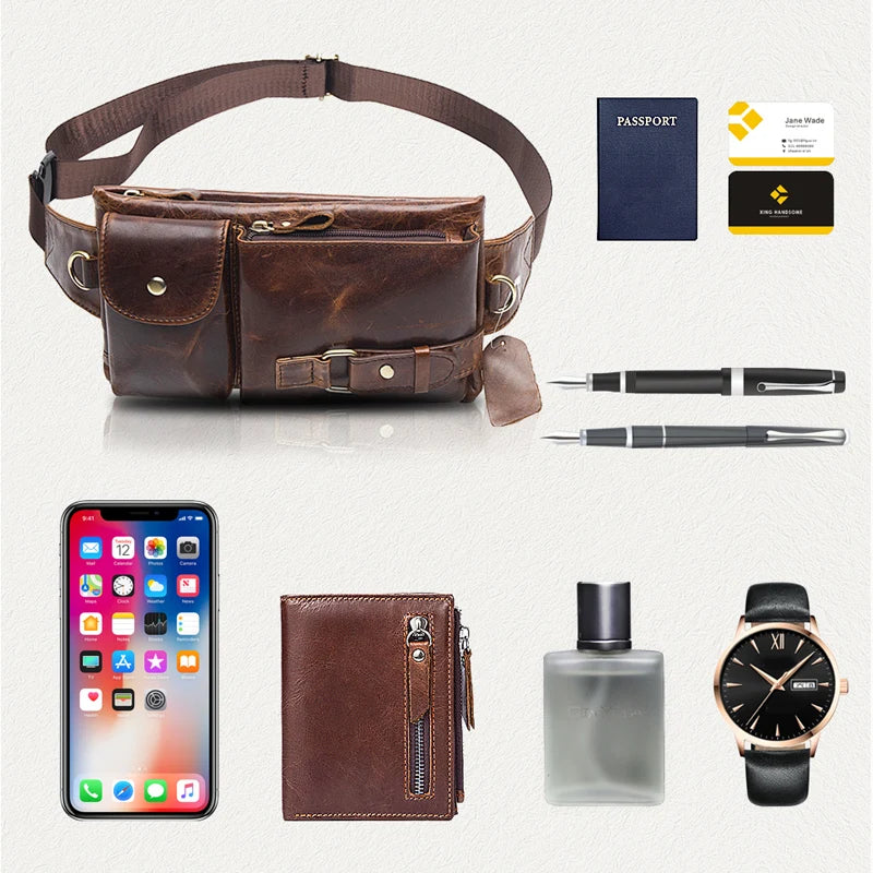 Leder-Gürteltasche Herren – kompakt & reisefreundlich