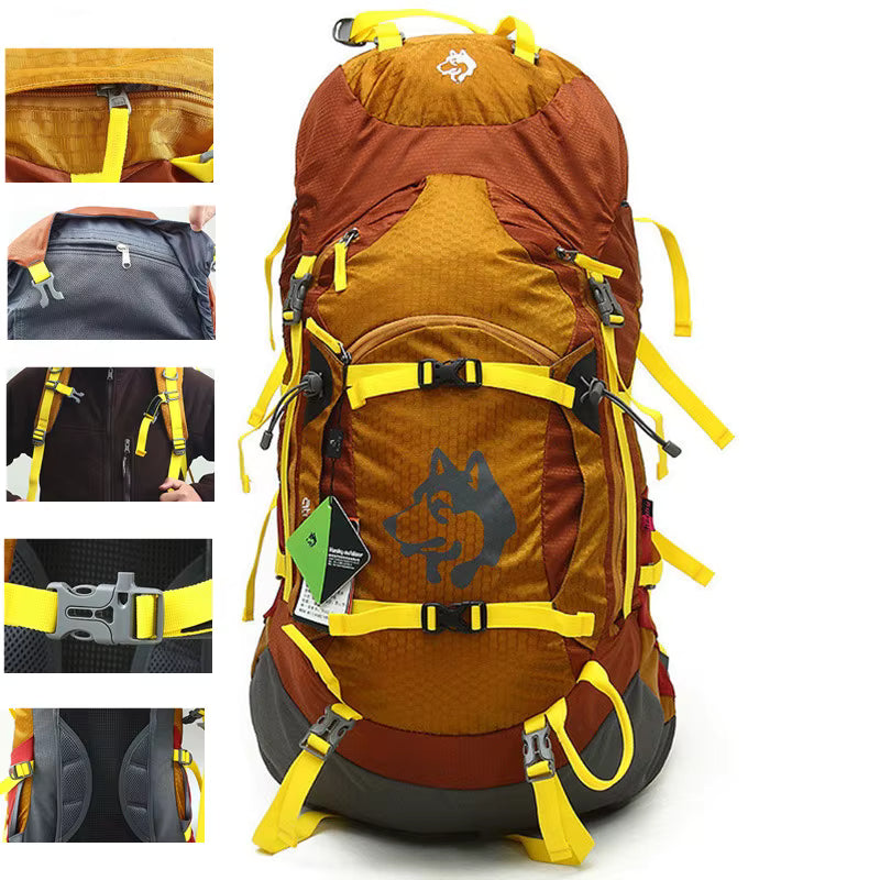 Wanderrucksack 55L Wolfspfad – Reißfest mit Regenhülle