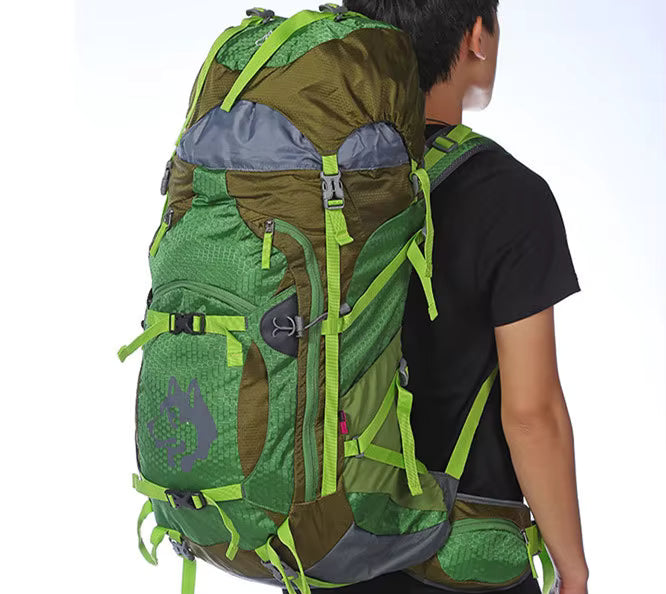 Wanderrucksack 55L Wolfspfad – Reißfest mit Regenhülle