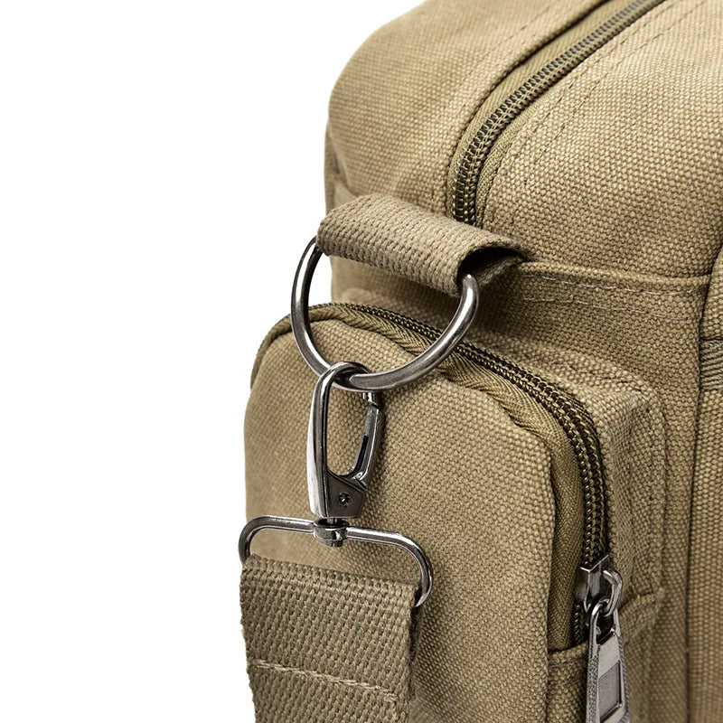 Canvas Umhängetasche Herren – Messenger Bag mit 15-Zoll Laptopfach
