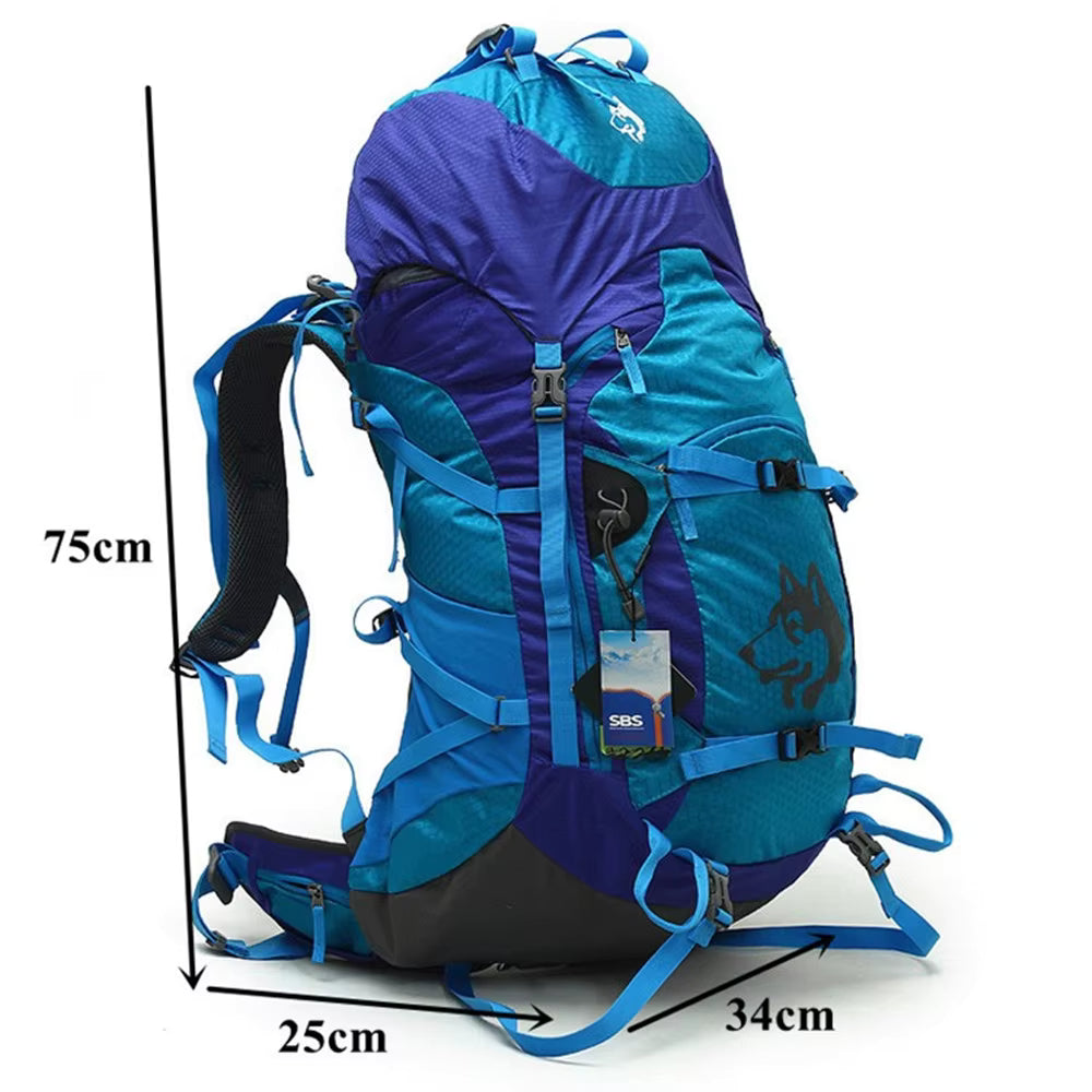 Wanderrucksack 55L Wolfspfad – Reißfest mit Regenhülle