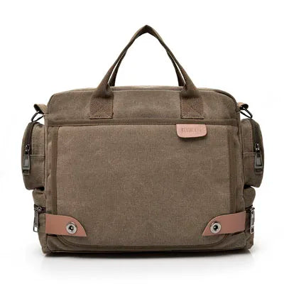 Canvas Umhängetasche Herren – Messenger Bag mit 15-Zoll Laptopfach