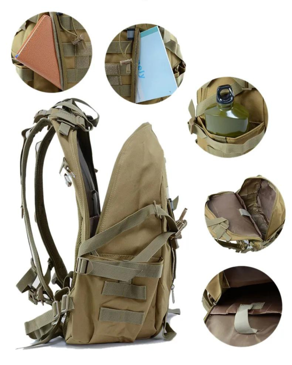 35L Taktischer Rucksack – Wasserdichter Militär-Rucksack Khaki