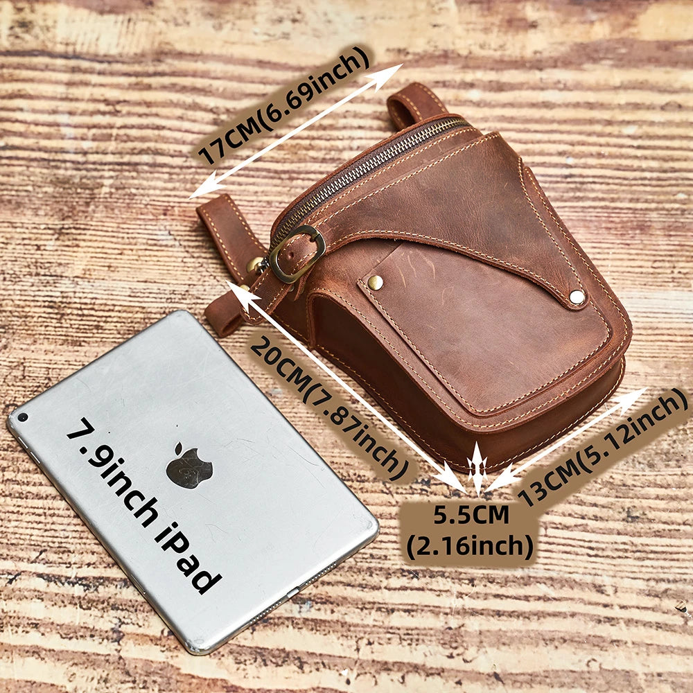 Gürteltasche Leder Vintage – Bauchtasche für Herren