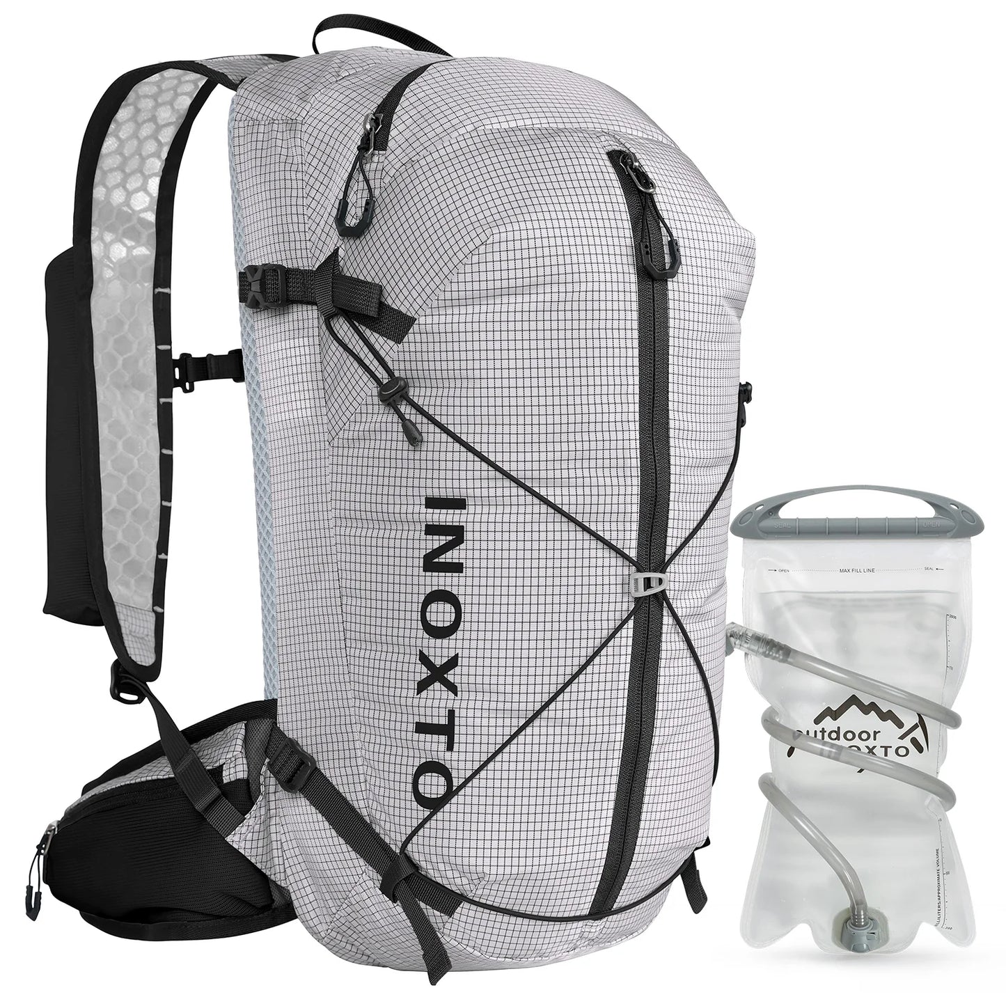 Hydrations-Rucksack 18L – 210D Nylon mit Helmnetz & Reflektoren