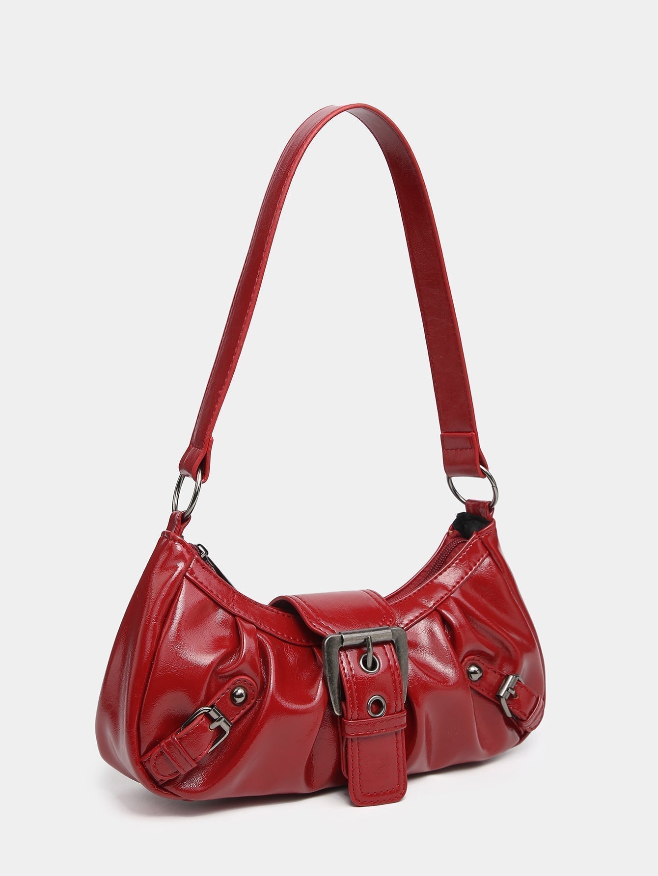 Hobo Bag aus Vintage Kunstleder – Mit Verstellbarem Schulterriemen