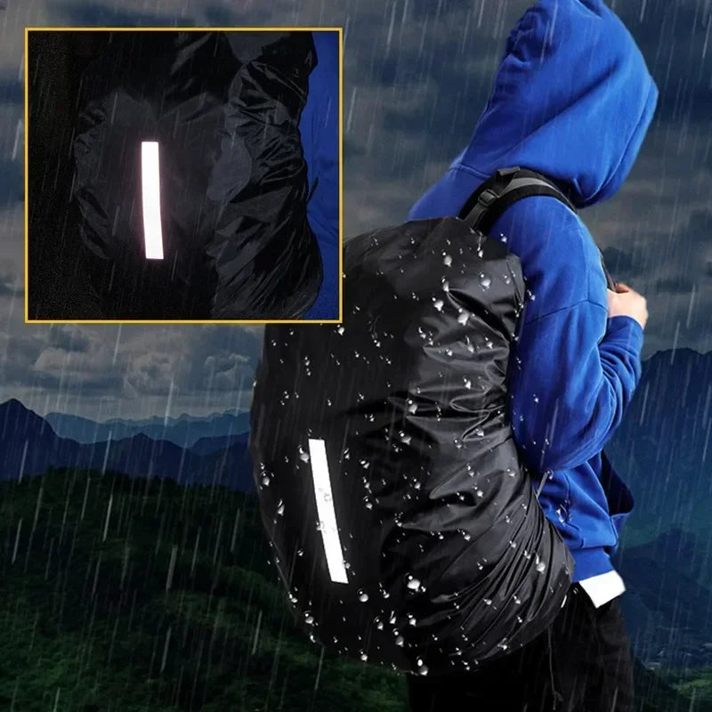 Regenschutz Rucksack 20-100L – Reflektierender Regenüberzug Wasserdicht für Fahrrad, Wandern & Camping
