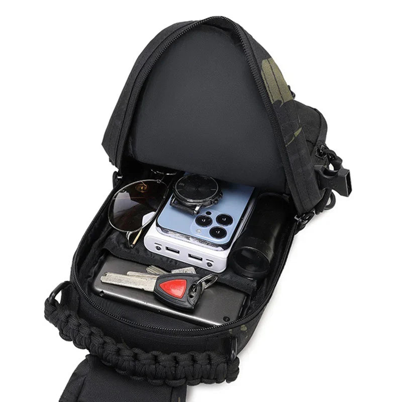 Herren Brusttasche Tactical 4L – MOLLE, Tablet-Fach & Multi-Pockets