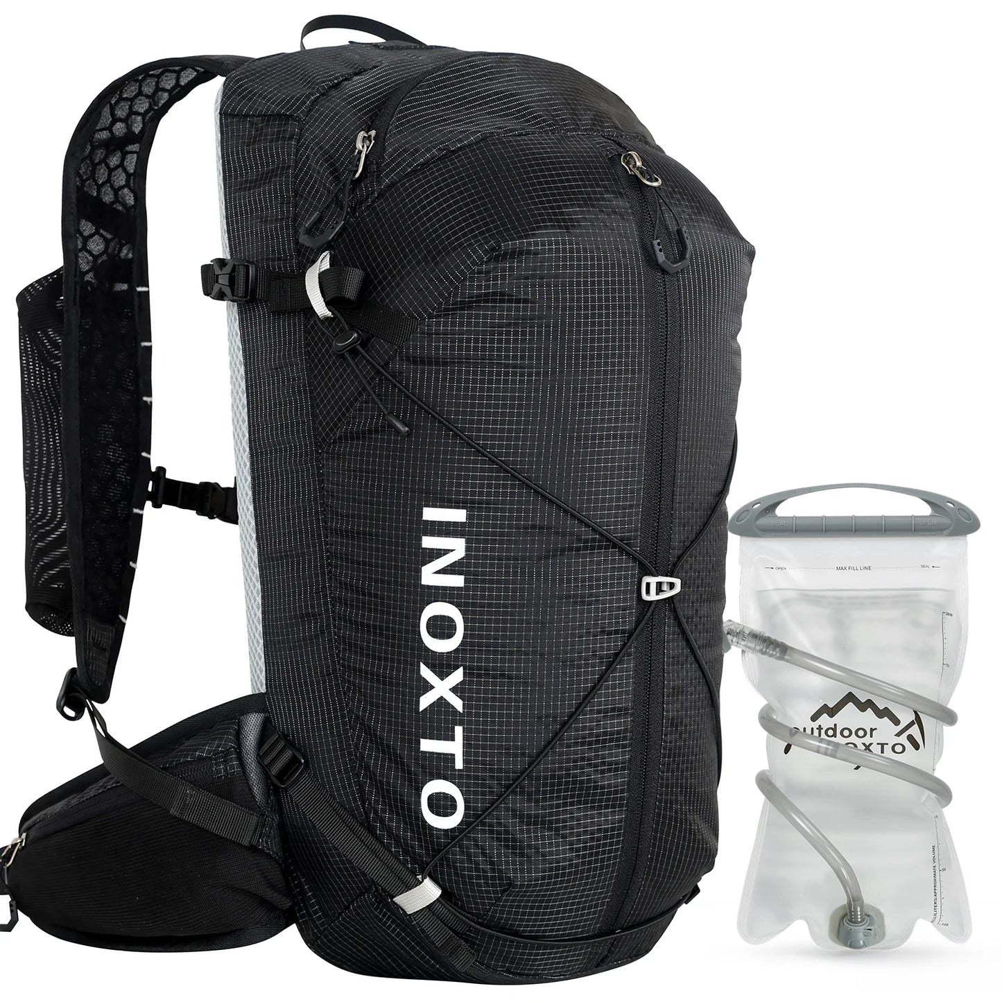 Hydrations-Rucksack 18L – 210D Nylon mit Helmnetz & Reflektoren