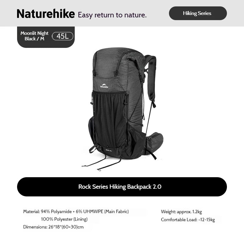Ultraleichter Wanderrucksack Birkengeist – 30/45/60L