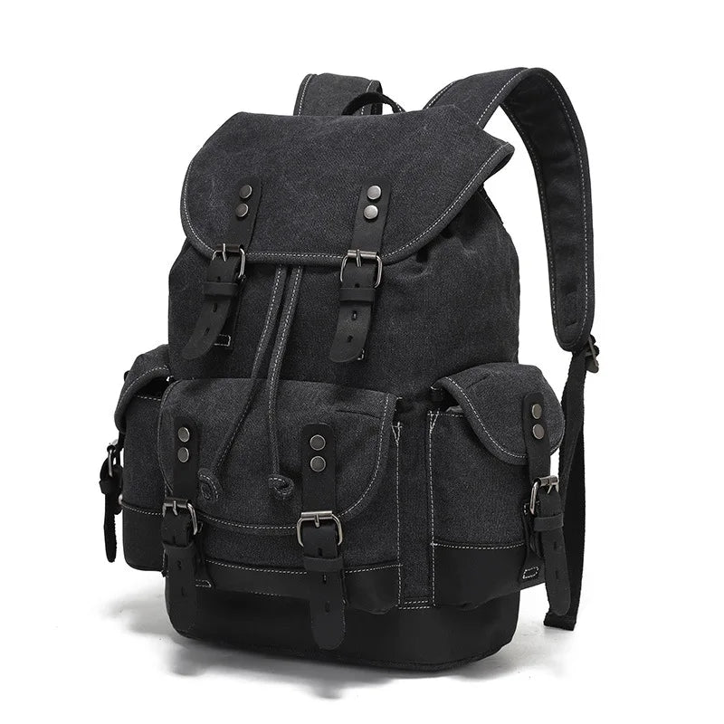 Vintage Rucksack Herren – Wasserdichter Canvas Rucksack mit Stil