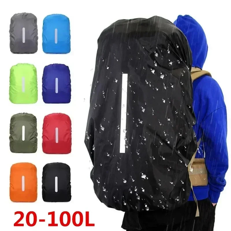 Regenschutz Rucksack 20-100L – Reflektierender Regenüberzug Wasserdicht für Fahrrad, Wandern & Camping