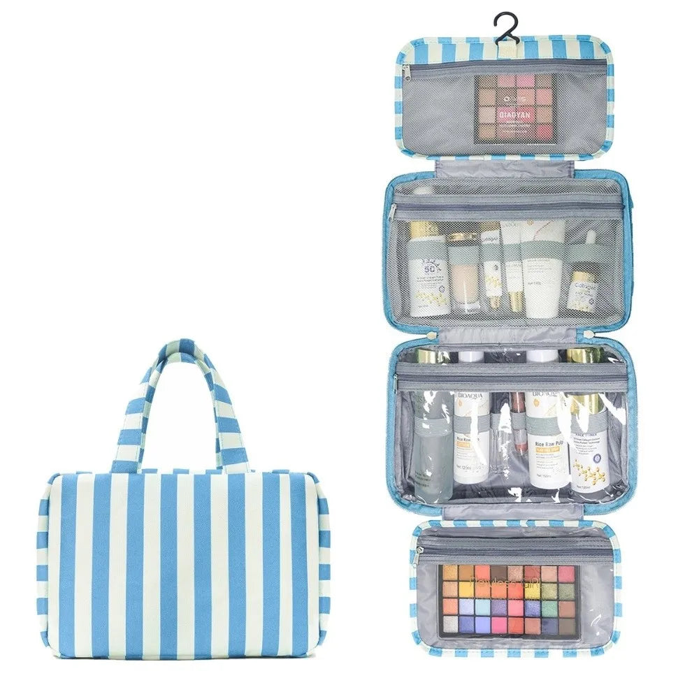 Kulturtasche zum Aufhängen – 4 Fächer mit Haken