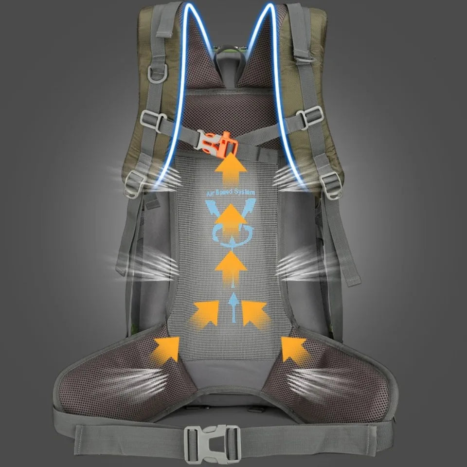 Wanderrucksack 40L Reiseheld – Wasserabweisend & ergonomisch
