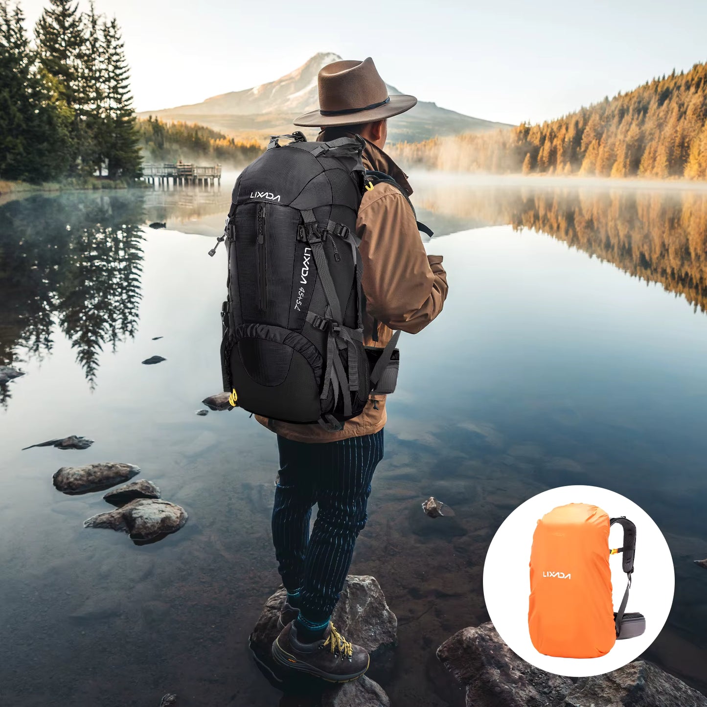 Wanderrucksack 50L Bergblitz – Leicht & mit Regenhülle