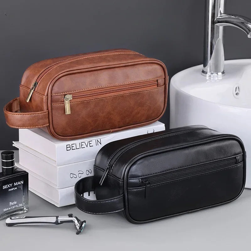 Kulturtasche Leder Herren – groß & handlich
