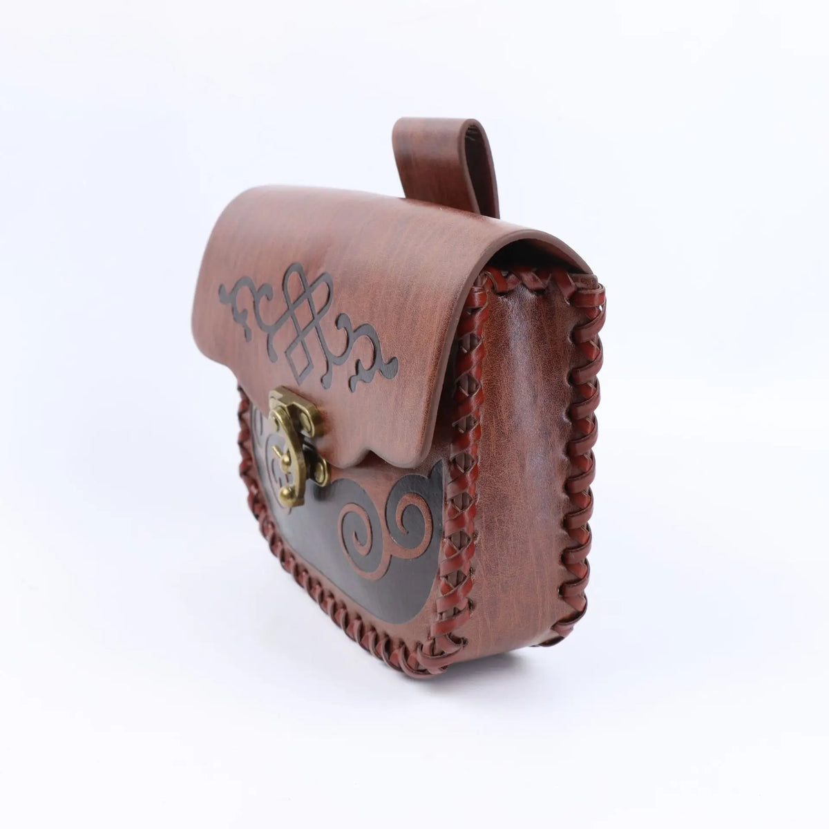 Mittelalter Gürteltasche – Leder Geldbeutel im Wikinger-Stil