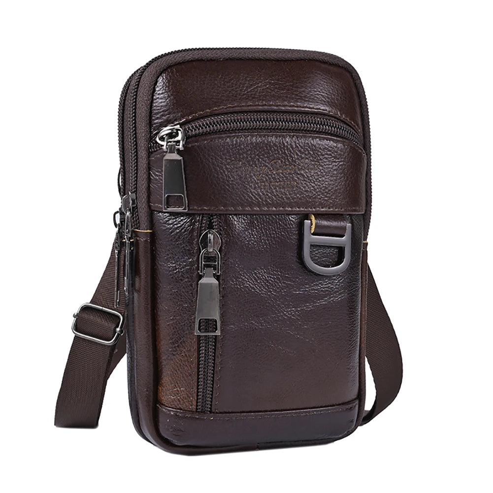 Leder-Gürteltasche Herren – Vintage Rindsleder Hüfttasche