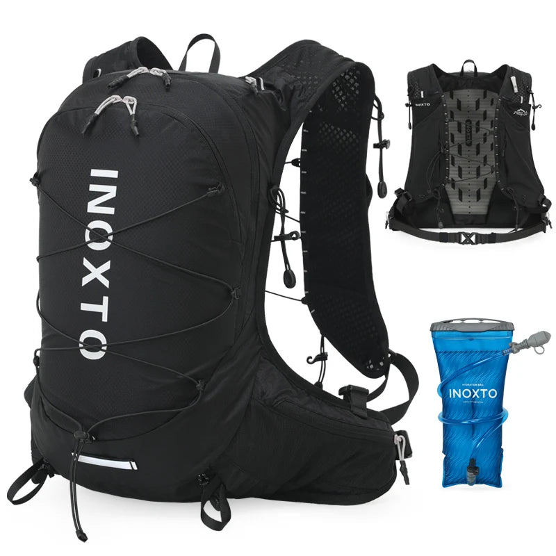 Lauf- & Fahrradrucksack 18L – Trinksystem & 360° Reflektoren