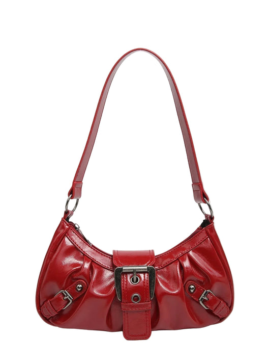 Hobo Bag aus Vintage Kunstleder – Mit Verstellbarem Schulterriemen