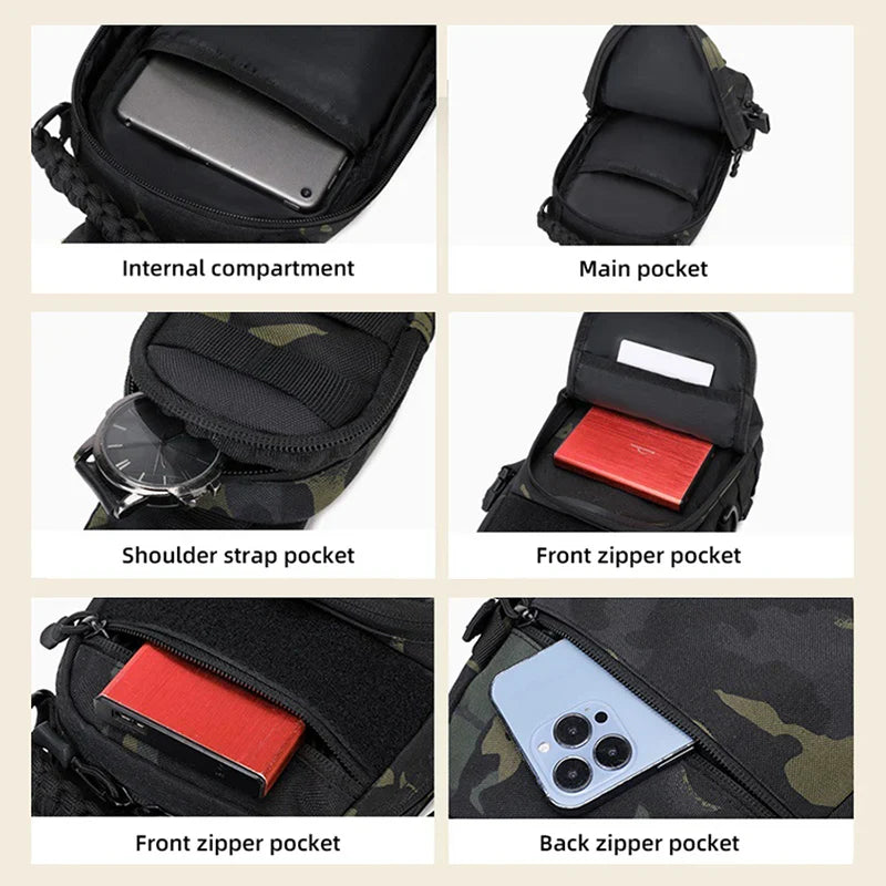 Herren Brusttasche Tactical 4L – MOLLE, Tablet-Fach & Multi-Pockets